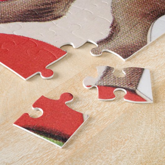 レトロビンテージクリスマストインデナーホリデイ ジグソーパズル (側面)