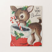 レトロビンテージクリスマストインデナーホリデイ ジグソーパズル (縦)