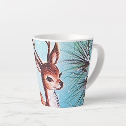 レトロビンテージクリスマストナイダー カフェラテマグ (右アングル)