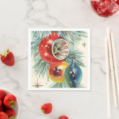 レトロビンテージクリスマスバルブパーティーナプキン スタンダードカクテルナプキン (インサイチュ)