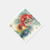 レトロビンテージクリスマスバルブパーティーナプキン スタンダードカクテルナプキン (角)