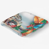 レトロビンテージクリスマスファームパーティープレート ペーパープレート (傾斜あり)