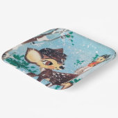 レトロビンテージクリスマスホリデートインデアパーティー ペーパープレート (傾斜あり)