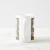 レトロビンテージクリスマスホリデートナディティーカップ ボーンチャイナマグカップ (裏面)