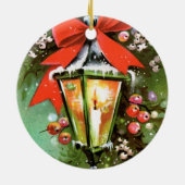 レトロビンテージクリスマスライトツリーオーナメント セラミックオーナメント (裏面)
