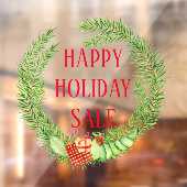 レトロビンテージクリスマスリース ハッピー ホリデーセール ウィンドウサイン (シート2)