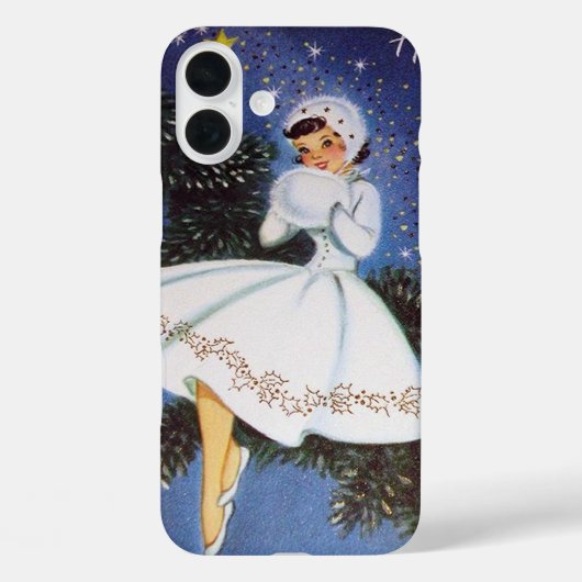 レトロビンテージクリスマスレディ Case-Mate iPhoneケース (裏面)