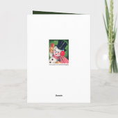 レトロビンテージクリスマス雪だるま追加文字カード シーズンカード (裏面)