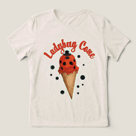 レトロビンテージテントウムシ | 遊び心のあるアイスクリームアート トライブレンドTシャツ
