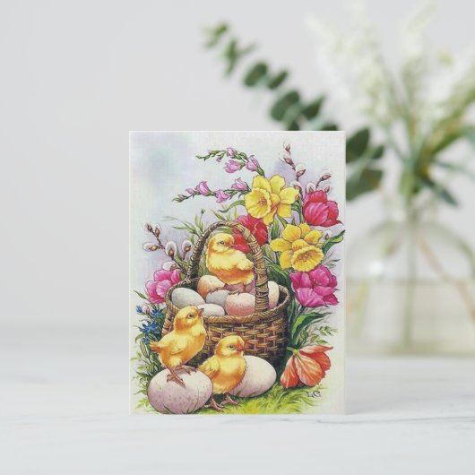 レトロビンテージ イースターホリデー チュークのポストカード シーズンポストカード (スタンド正面)