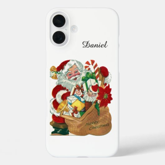 レトロビンテージ クリスマス サンタクロース Case-Mate iPhoneケース (裏面)