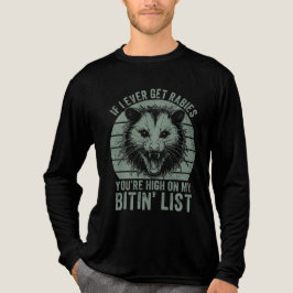 レトロビンテージ 狂犬病 アライグマ サラリとブラックユーモア トライブレンドＴシャツ