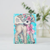 レトロビンテージ 赤ちゃんの初めてのイースター ポストカード (スタンド正面)