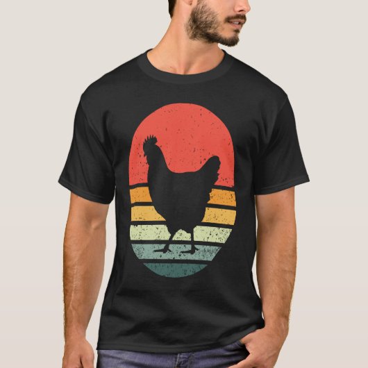 レトロビンテージ 鶏 ファーマー Tシャツ (正面)