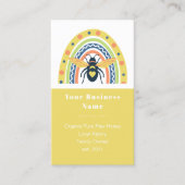 レトロビーキーパーハニービーレインボーカラーブロック 名刺 (正面)
