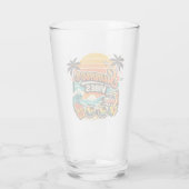 レトロビーチの夕焼け 夏の気分 タンブラーグラス (裏面)