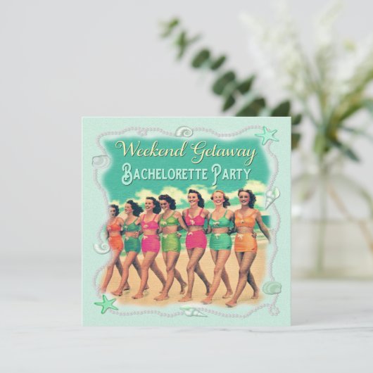 レトロビーチウィークエンドゲタウェイバチェロレッテ 招待状 (スタンド正面)