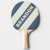 レトロビーチクラはっきりしたブストライプの（名前） 卓球ラケット (裏面)