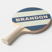 レトロビーチクラはっきりしたブストライプの（名前） 卓球ラケット (正面アングル)