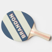 レトロビーチクラはっきりしたブストライプの（名前） 卓球ラケット (横)