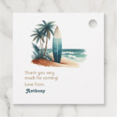 レトロビーチクラブコースタルサーフ誕生日 フェイバータグ (裏面)