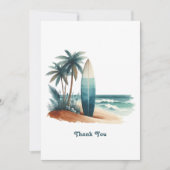 レトロビーチクラブサーフボードコースト サンキューカード (正面)