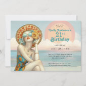 レトロビーチグラム21st誕生日パーティー 招待状 (正面)