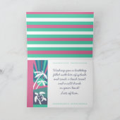 レトロビーチサンセットハッピーバースデーウィーズ カード (内部)