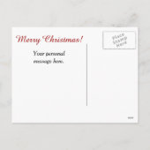 レトロビーチサンタクロースクリスマス シーズンポストカード (裏面)