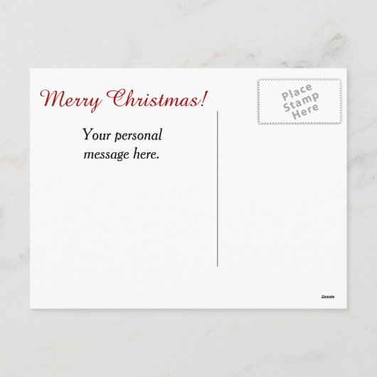 レトロビーチサンタクロースクリスマス シーズンポストカード (裏面)