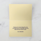 レトロビーチサーフィンベビーシャワーサンキューカード サンキューカード (内部)