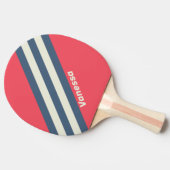 レトロビーチストライプのクラブ 卓球ラケット (横)