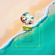 レトロビーチテーマここ来ザソンベビーシャワー