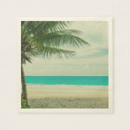 レトロビーチテーマ スタンダードカクテルナプキン