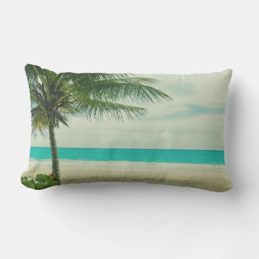 レトロビーチテーマ ランバークッション (正面)