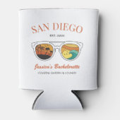 レトロビーチバチェロレッテカスタムブリデスメイドギフト 缶クーラー (正面)