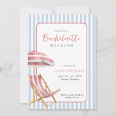 レトロビーチバチェロレッテ週末の日程 招待状 (正面)