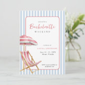 レトロビーチバチェロレッテ週末の日程 招待状 (スタンド正面)