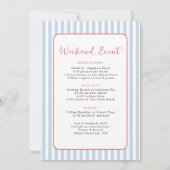 レトロビーチバチェロレッテ週末の日程 招待状 (裏面)