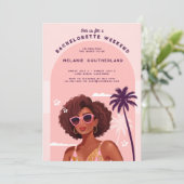 レトロビーチバチェロレッテ週末の日程 招待状 (スタンド正面)