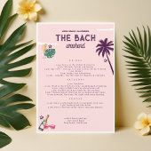 レトロビーチバチェロレッテ週末の日程 招待状