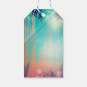 レトロビーチパーティーサニーパームツリーズパーティーフェイバー ギフトタグ (裏面)