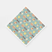 レトロビーチパーティー夏誕生日 スタンダードランチョンナプキン (角)