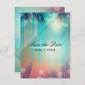 レトロビーチパーティー 太陽の木の下で サンキュー! 案内ポストカード (正面/裏面)