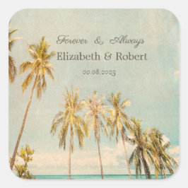 レトロビーチパームス スクエアシール