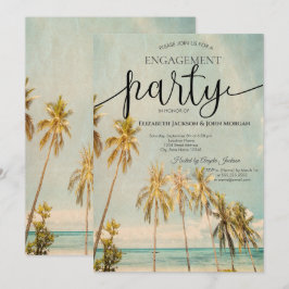 レトロビーチパームズ婚約 招待状