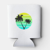 レトロビーチパームツリー 缶クーラー (裏面)