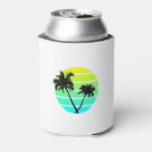 レトロビーチパームツリー 缶クーラー (缶裏面)