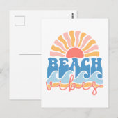 レトロビーチビーブポストカード – "ビーチビーブス" ポストカード (正面/裏面)