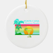 レトロビーチプンタカナマルガリータ セラミックオーナメント (裏面)